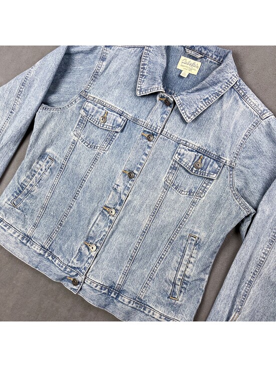 Cabela's Jackets & Blazers - Vintage Light Wash Denim Jacket with Harley-Davidson Patch, Cabela's
